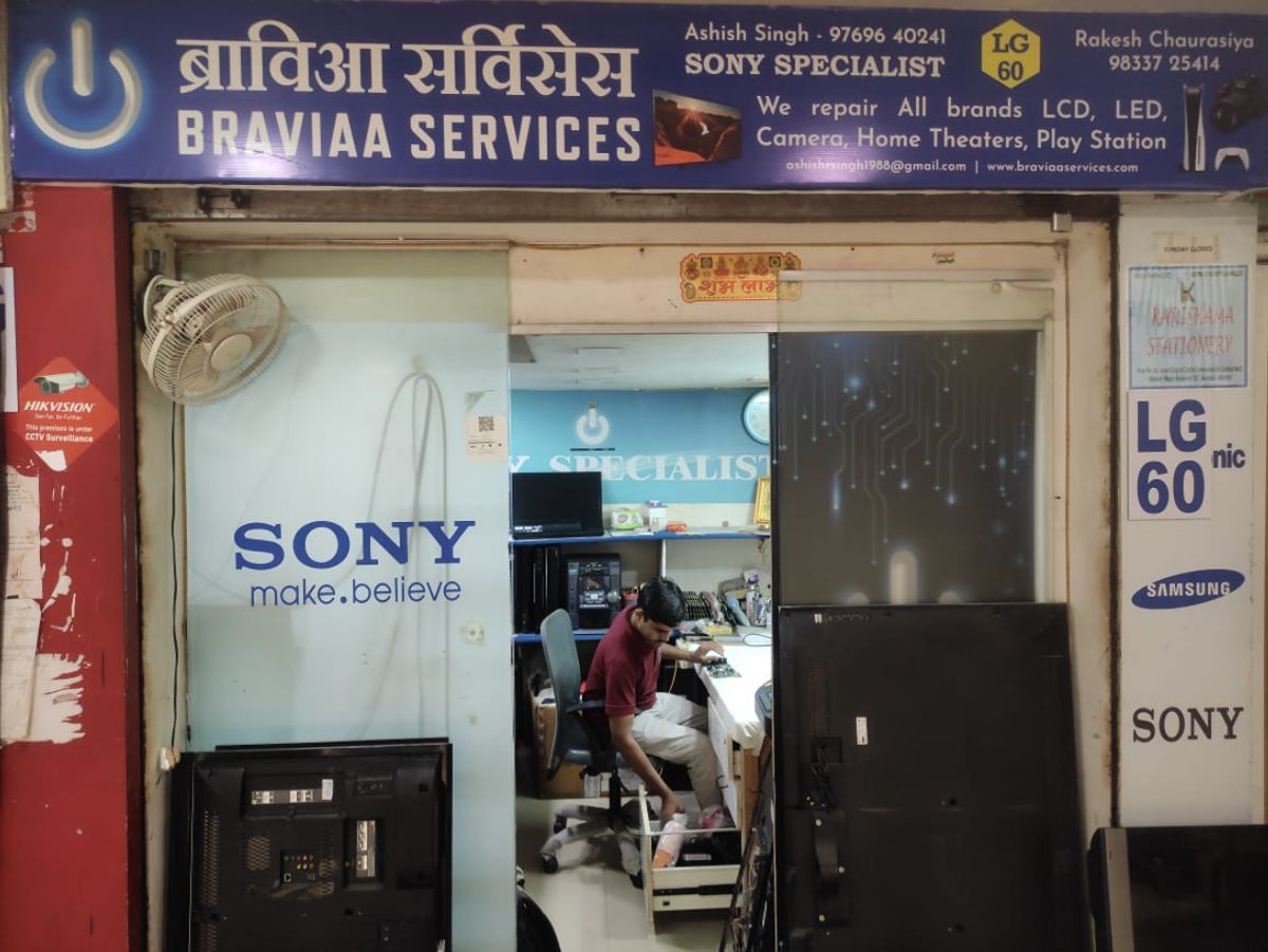 Technician at the service counter
